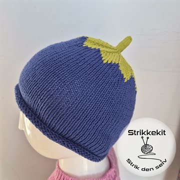 Strikkekit - Blåbærhue